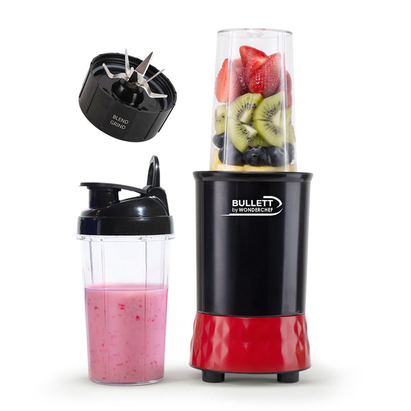 Bullett by Wonderchef, 500W Mixer Grinder Blender Smoothie Maker, 22000 RPM, 2 Jars, Stainless-Steel Blade, Sipper Jar &
