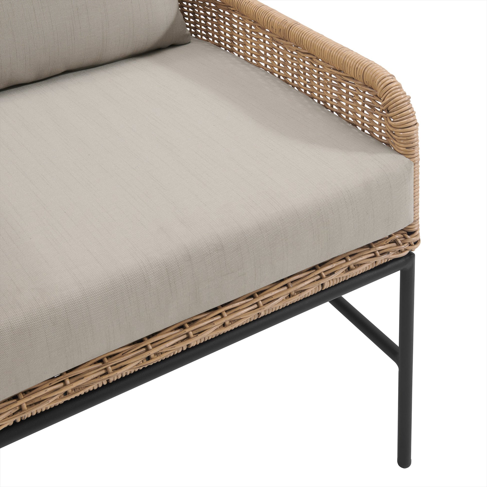 Eloise Outdoor Garden Balcony Sofa Set 2 Seater, 2 Single seater and 1 Center Table Set (Tan)