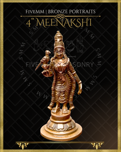 Meenakshi Panchaloha Bronze Icon - 4"
