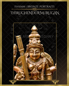 Thiruchendur Murugan Panchaloha Bronze Icon - 6.5"