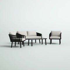 Deifilia Outdoor Sofa Set 2 Seater, 2 Single seater And 1 Table Set Braided & Rope
