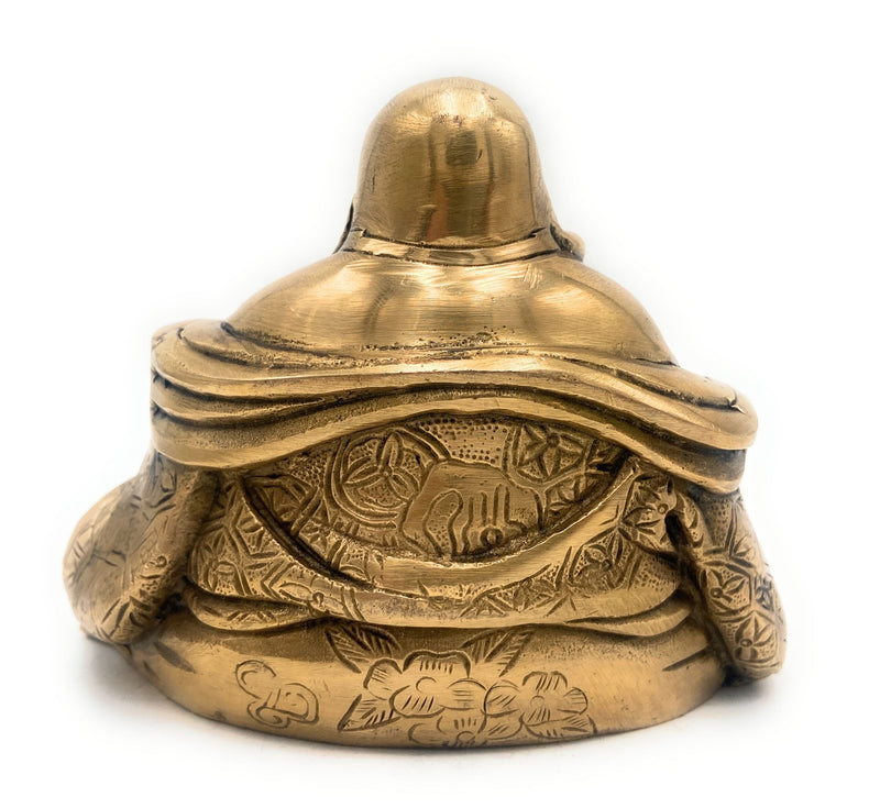 Handcrafted Brass Kubera Idol | Kuber Kuvera Dhanapati Vaisravana Murti | God of Wealth Statue Vigraha for Pooja, Temple, Home Decor & Gifts,Gold, 4.5 Inch, 1 Piece