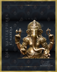 Ganesa Panchaloha Bronze Icon - 4"-  Masterpieces Collection
