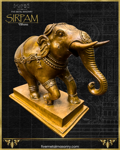 Gaja:Elephant Panchaloha Bronze Icon - 8" - Sirpam Collection