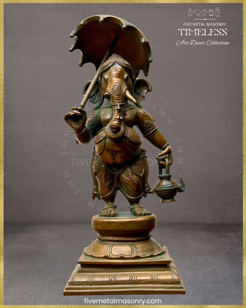 Mappillai Ganesha  Panchaloha Bronze Icon - 11"- Timeless Collection
