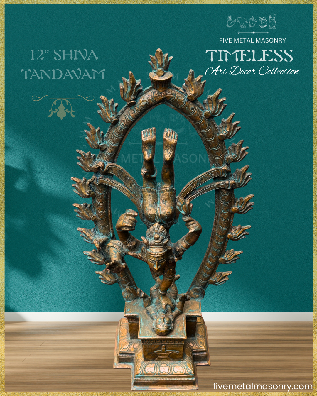 Shiva Tandavam Panchaloha Bronze Icon - 12"- Timeless Collection