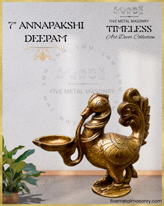 Hamsa/Annapakshi Deepam Panchaloha Bronze Icon - 7"- Timeless Collection