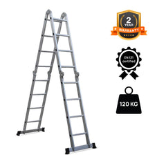 Corvids 14.5 ft (16 Steps) Portable & Compact Folding Aluminium Multipurpose Super Step Ladder-2