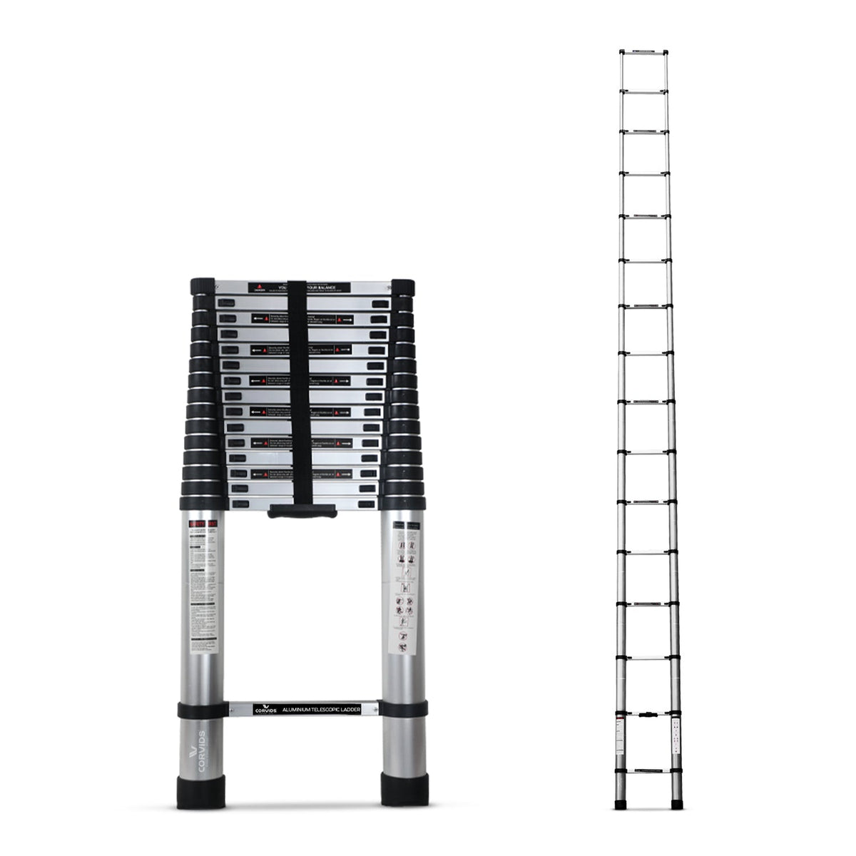 Corvids 6.5m (21.5 feet) Portable & Compact Aluminium Telescopic Ladder