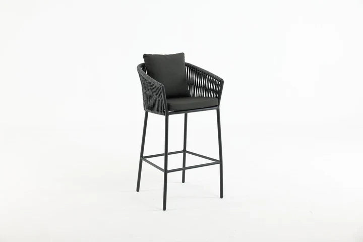 Pirlo Outdoor Patio Bar Sets 4 Chairs and 1 Table (Dark Grey)