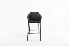 Pirlo Outdoor Patio Bar Sets 4 Chairs and 1 Table (Dark Grey)