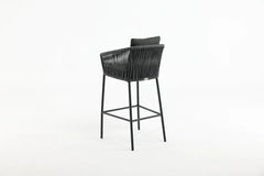 Pirlo Outdoor Patio Bar Sets 4 Chairs and 1 Table (Dark Grey)