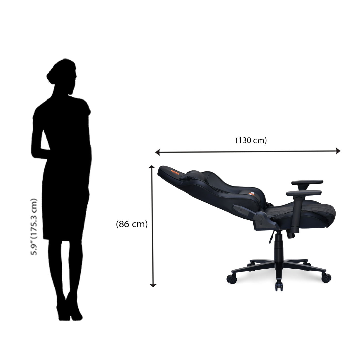 Nilkamal Fyrebird Canophy Gaming Chair (Black)