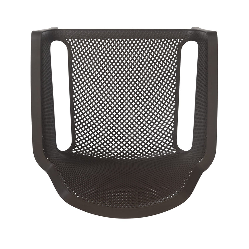 Nilkamal Orchid Captain 1 + 4 Chair Dining Set (Rust Brown)