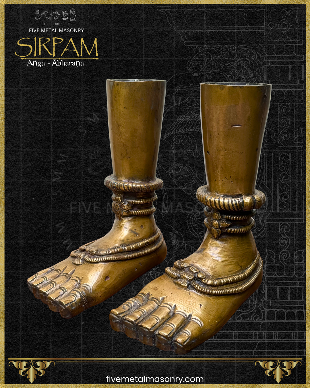 Pada Panchaloha Bronze Icon Pair - 7" - Sirpam Collection