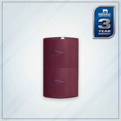 Nilkamal 2 Door Plastic Storage Corner Cabinet (Maroon)