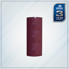 Nilkamal 3 Door Plastic Storage Corner Cabinet (Maroon)