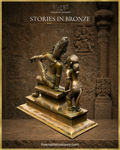 Rama and Hanuman in Sita Sandesa | Panchaloha Bronze Icon - 10" | Stories in Bronze Collection | Made to Order