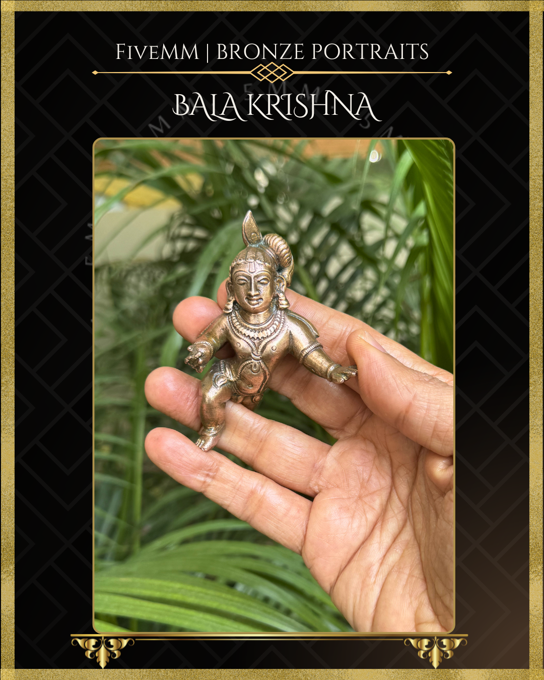 Bala Krishna Panchaloha Bronze Icon - 4"