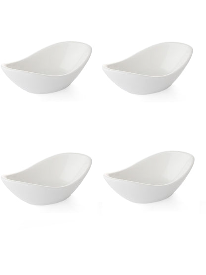 Clay Craft Boat Shaped Condiment/Dipping Bowls Set of 4 - 50 ml each