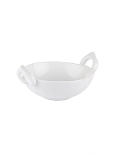Clay Craft Small Kadhai Shaped Condiment/Dipping Bowls Set of 4 - 50 ml each