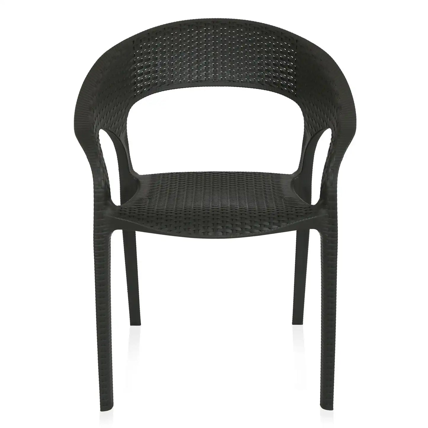 Nilkamal Club Plastic Arm Chair (Charcoal Grey)
