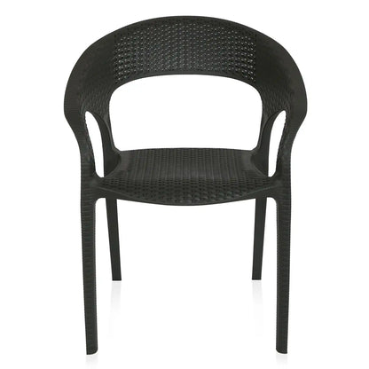 Nilkamal Club Plastic Arm Chair (Charcoal Grey)