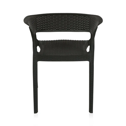 Nilkamal Club Plastic Arm Chair (Charcoal Grey)