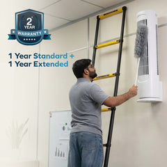 Corvids 5.5m (18 Ft) Iron Telescopic Ladder for Home, Warehouse & Outdoor Use-6