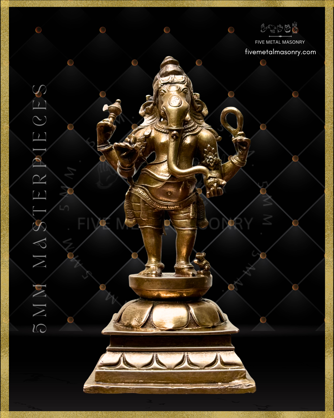 Thiruvanaikaval Ganesha  Panchaloha Bronze Icon - 6" - Masterpieces Collection