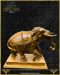 Gaja:Elephant Panchaloha Bronze Icon - 8" - Sirpam Collection