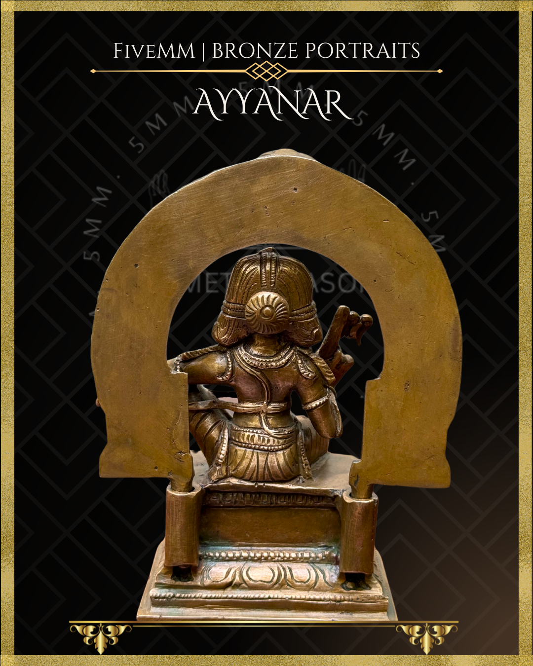 Ayyanar Panchaloha Bronze Icon - 6.5"