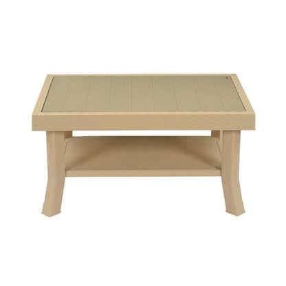 Nilkamal Center Table 1 Cane & Glass