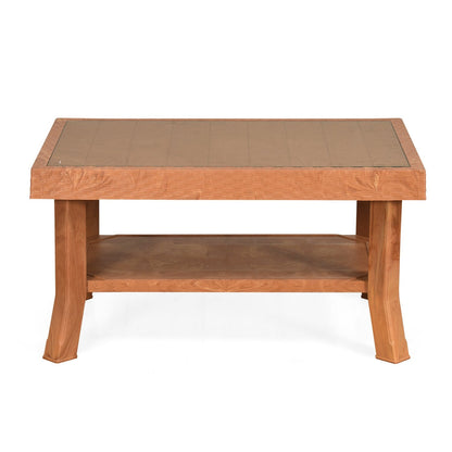 Nilkamal Center Table 1 Cane & Glass