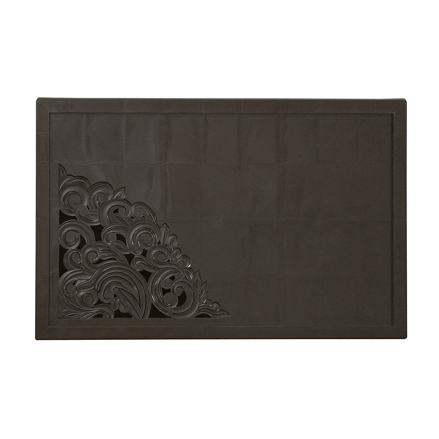 Nilkamal Center Table 2 Carv & Glass (Weather Brown)