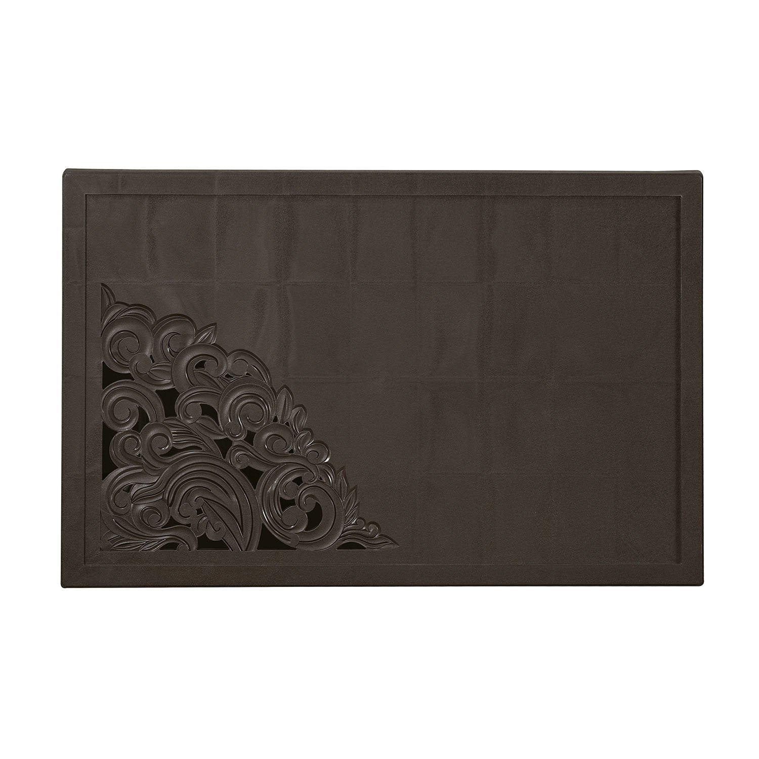 Nilkamal Center Table 2 Carv & Glass (Weather Brown)