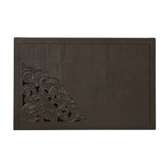 Nilkamal Center Table 2 Carv & Glass (Weather Brown)