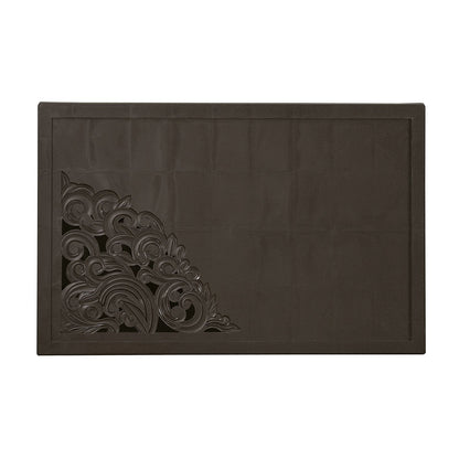 Nilkamal Center Table 2 Carv & Glass (Weather Brown)