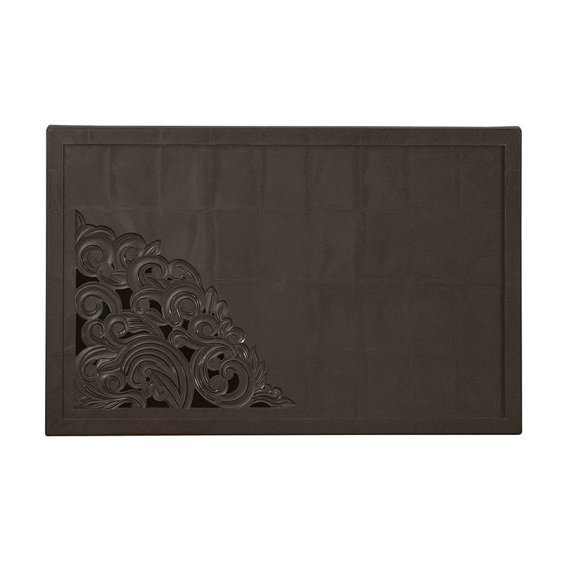 Nilkamal Center Table 2 Carv & Glass (Weather Brown)