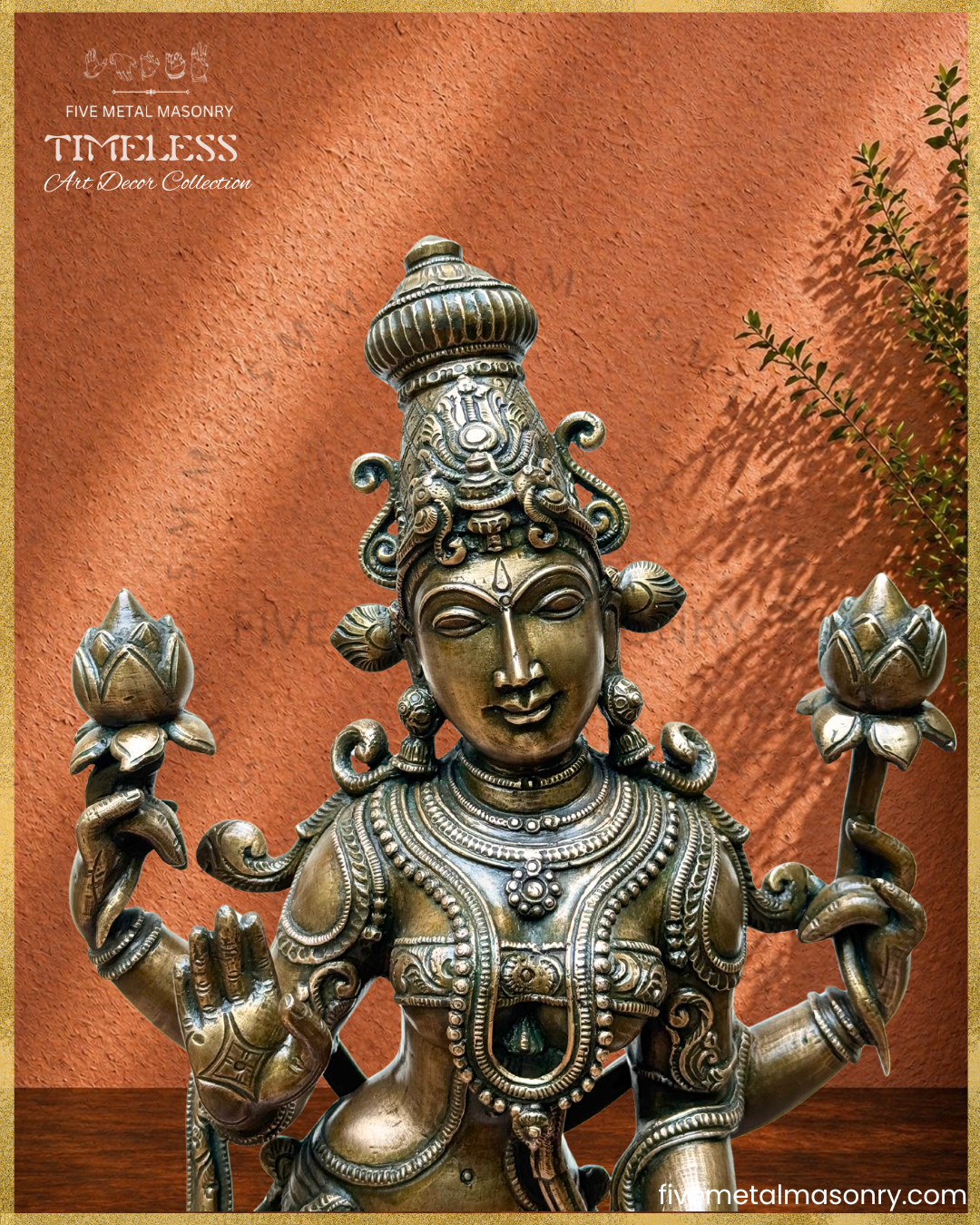 Lakshmi Panchaloha Bronze Icon - 20" Standing - Timeless Collection