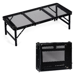 Corvids 3 Feet Foldable Camping Table with Metal Mesh Top | 2 Year Warranty | 50 KG Capacity | Portable & Height Adjustable Camping, Picnic & Utility Table for Outdoor, Balcony & Terrace (Black)-3