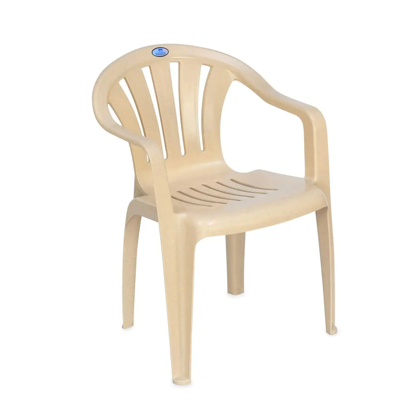 Nilkamal CHR2005 Plastic Arm Chair (Marble Beige)