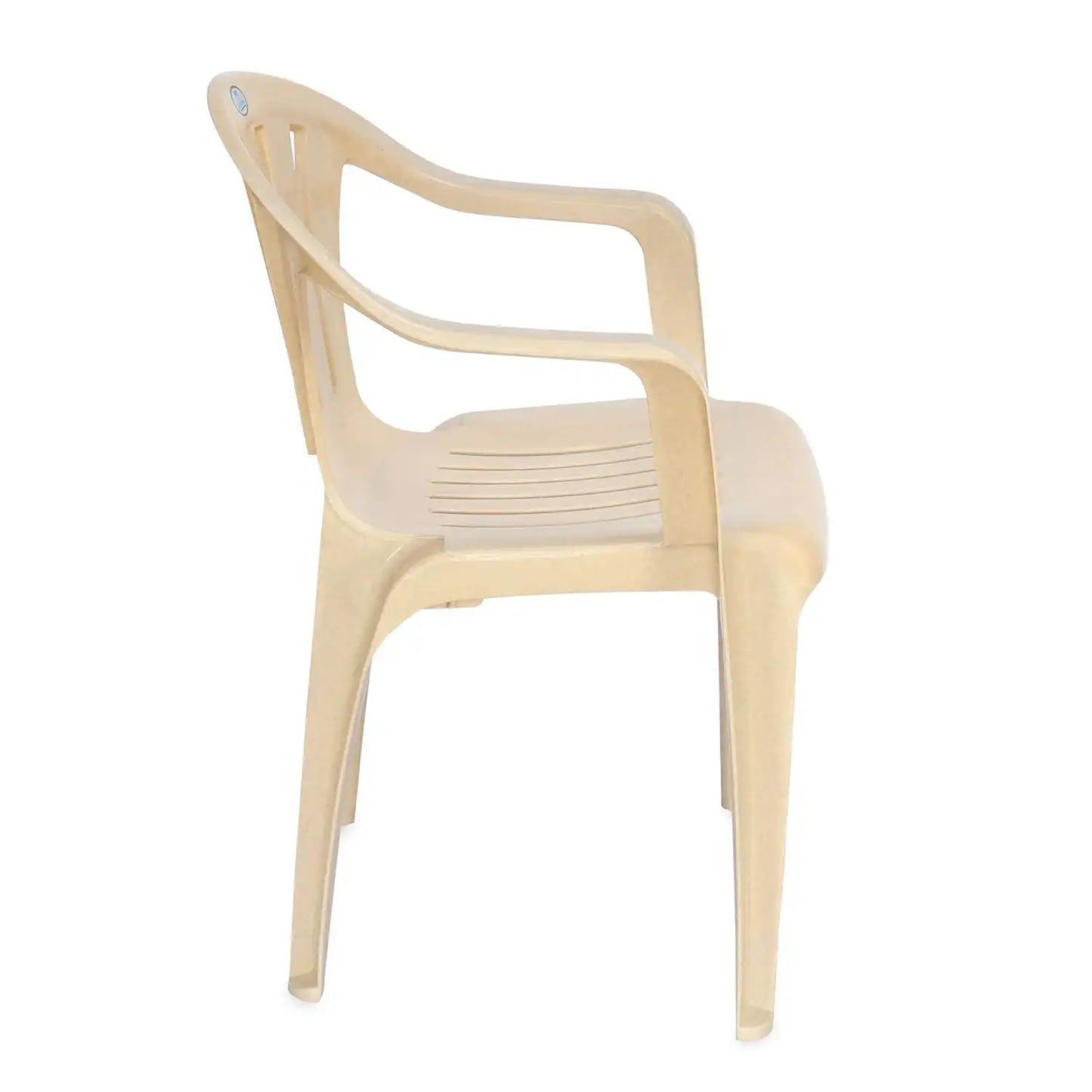 Nilkamal CHR2005 Plastic Arm Chair (Marble Beige)