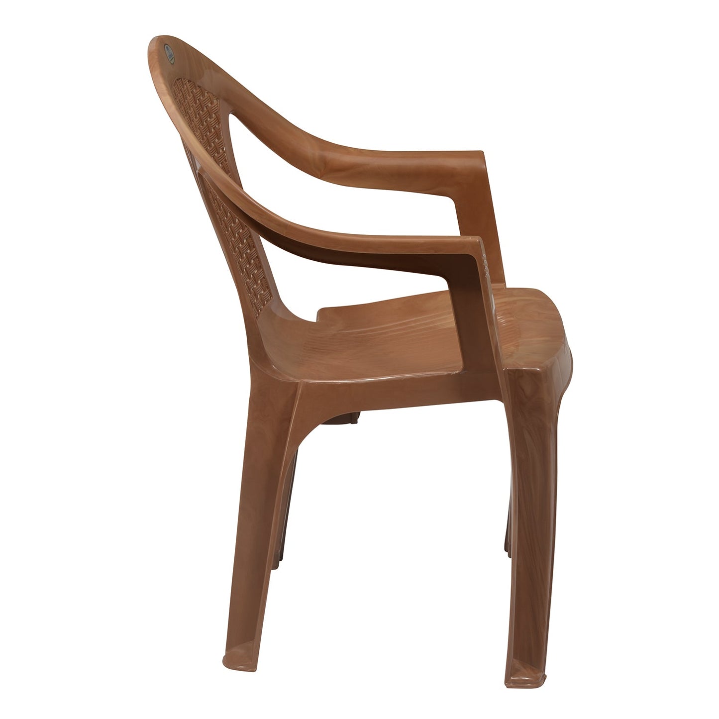Nilkamal CHR2051 Plastic Arm Chair (Pear Wood)