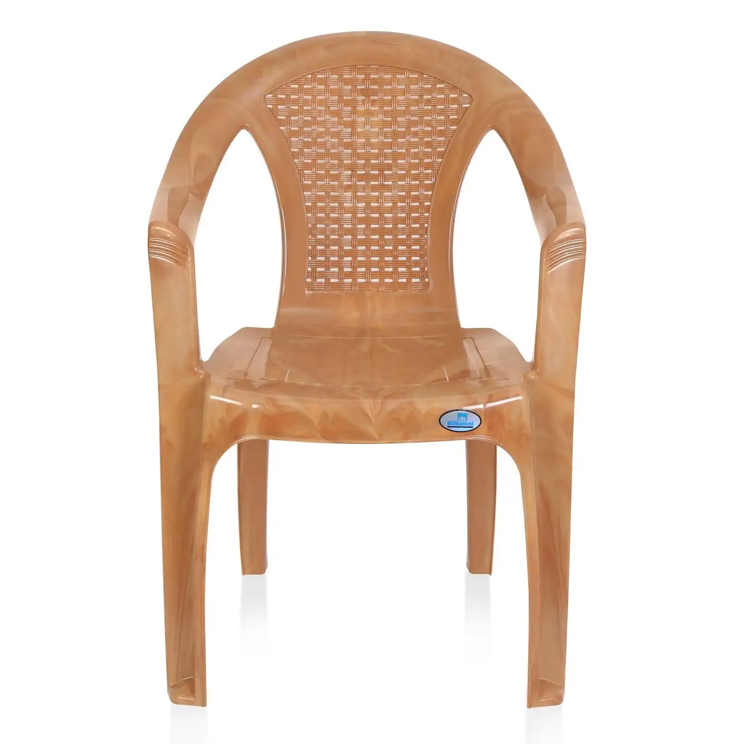Nilkamal CHR2061 Plastic Arm Chair (Pear Wood)