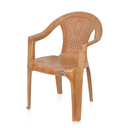 Nilkamal CHR2061 Plastic Arm Chair (Pear Wood)