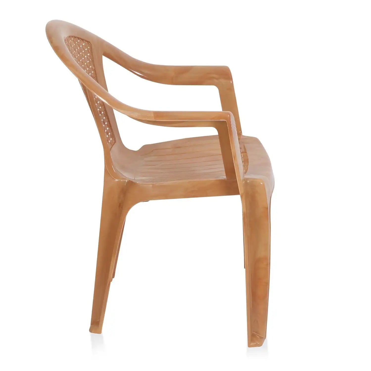 Nilkamal CHR2061 Plastic Arm Chair (Pear Wood)