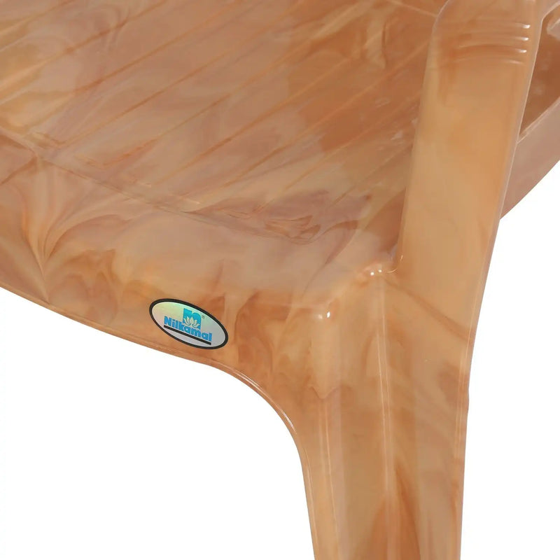 Nilkamal CHR2061 Plastic Arm Chair (Pear Wood)