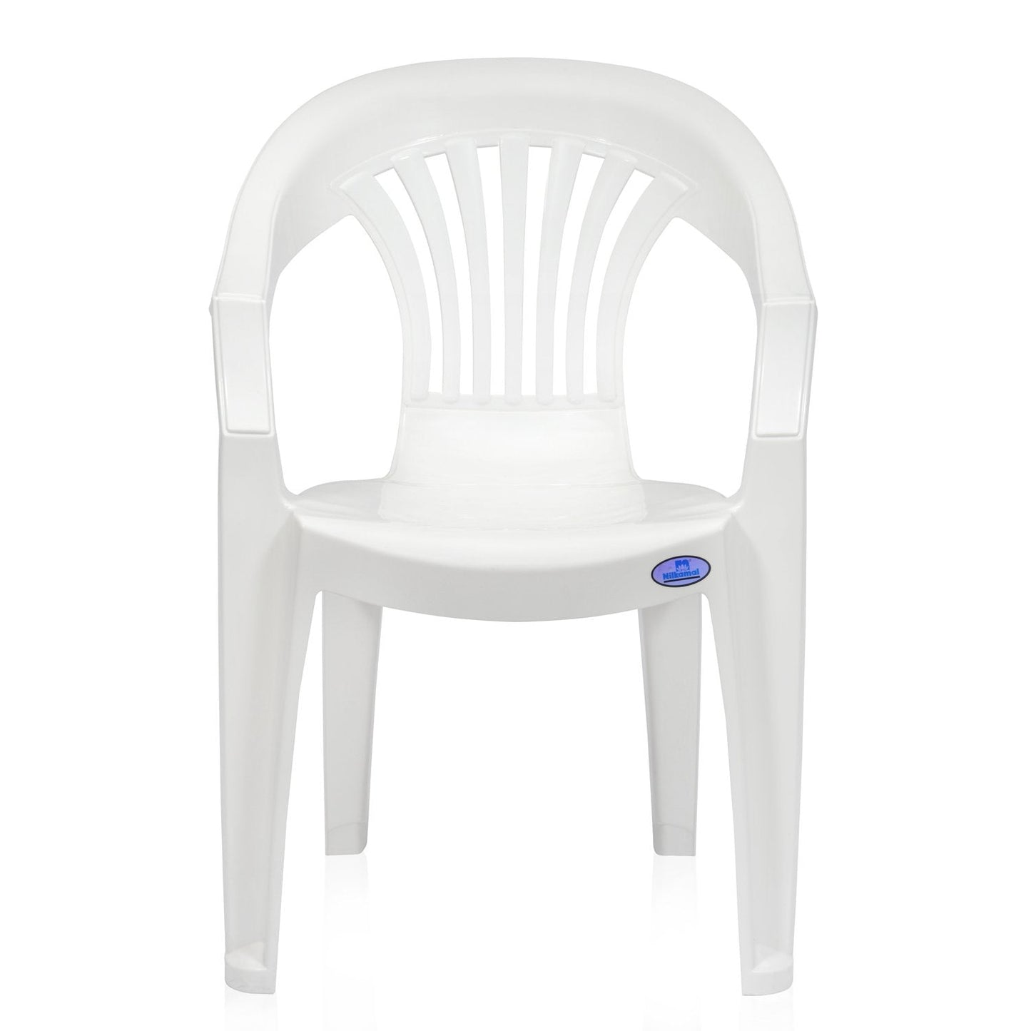 Nilkamal CHR2101 Plastic Arm Chair (Milky White)