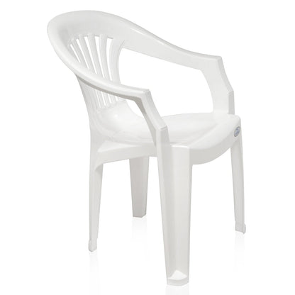 Nilkamal CHR2101 Plastic Arm Chair (Milky White)